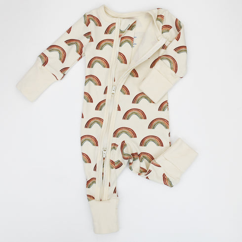 Organic Cotton Baby Pajamas 2-Way Zip Front Zipper Sleeper, August Organic Earthy Clothing